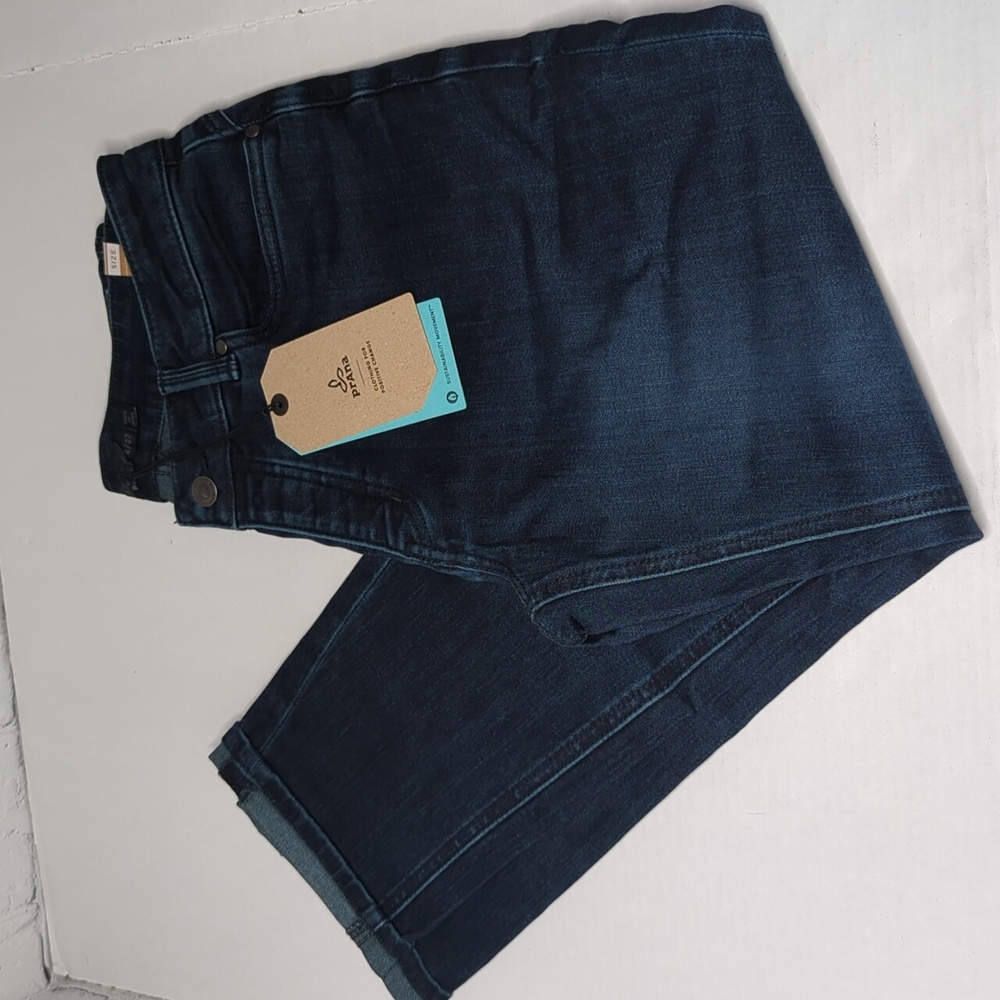 NWT prana Buxton organic cotton boyfriend jeans in deep blue